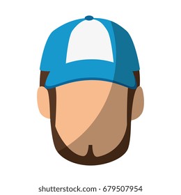 isolated man face