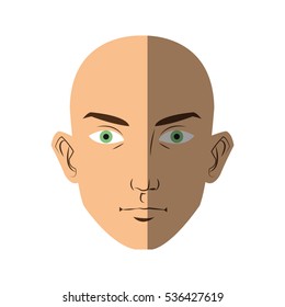 Isolated man face cartoon design