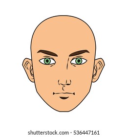 Isolated man face cartoon design