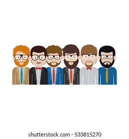 Isolated man with glasses design
