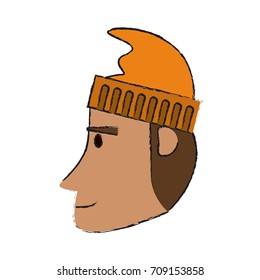 Isolated man with hat design