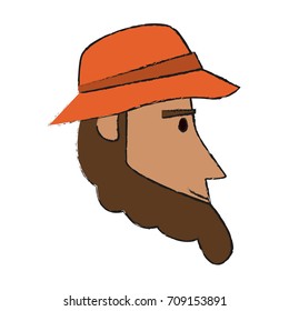 Isolated man with hat design