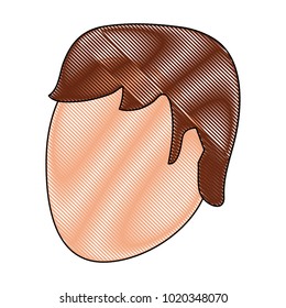 Isolated man head design