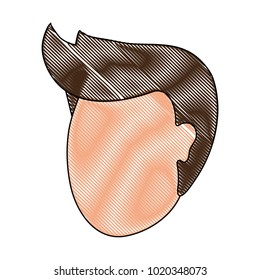 Isolated man head design