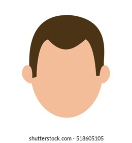 Isolated man head design