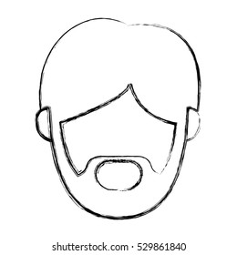 Isolated man head design