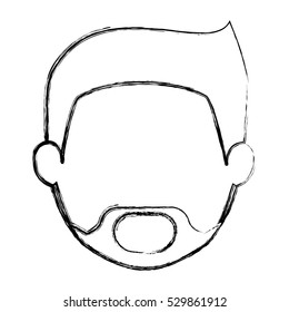 Isolated man head design