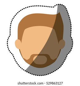Isolated man head design
