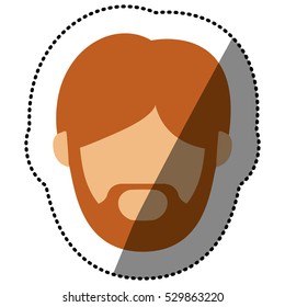 Isolated man head design