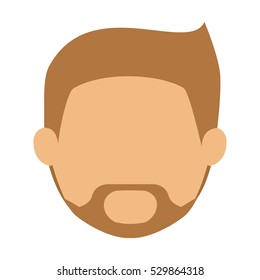 Isolated man head design