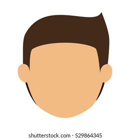 Isolated man head design