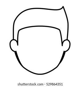 Isolated man head design