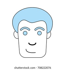 Isolated man head design