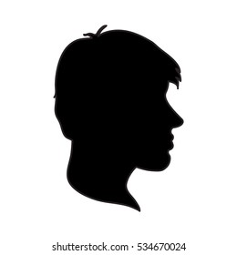Isolated man head profile design