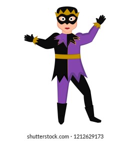 Isolated man with mardi gras clothes. Vector illustration design
