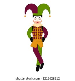 Isolated man with mardi gras clothes. Vector illustration design