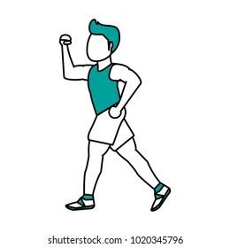 Isolated man running design