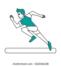 Isolated man running design