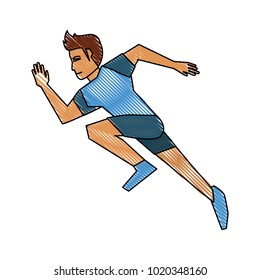 Isolated man running design