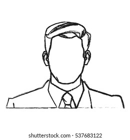 Isolated man with suit design
