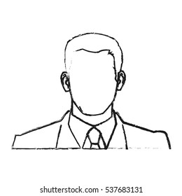 Isolated man with suit design