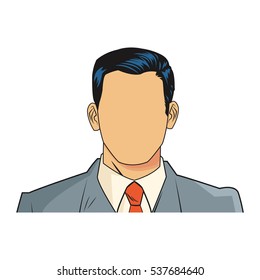 Isolated man with suit design
