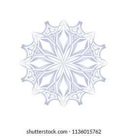 Isolated mandala graphic vector illustration. Design abstract gradient grey on white background. Design print for embroidery, pattern, textile, symbol, icon, logo. Set 8