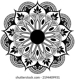 isolated mandala pattern abstract vector