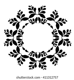 Isolated mandala pattern. Vintage ethnic background frame. Vector illustration Isolated mandala pattern.
