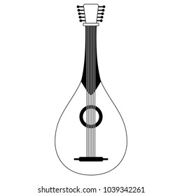 Isolated mandolin icon. Musical instrument