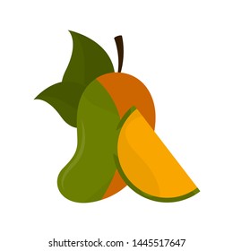 Isolated mango image on a white background - Vector