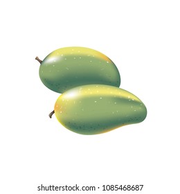 Isolated mango on white background