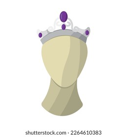 Isolated manikin with silver crown icon Vector
