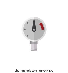 Isolated Manometer Flat Icon. Pressure Vector Element Can Be Used For Manometer, Pressure, Scale Design Concept.