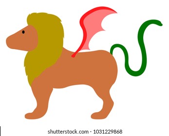 Isolated manticore icon