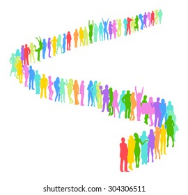 Isolated Many People 