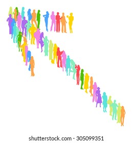 Isolated Many People 