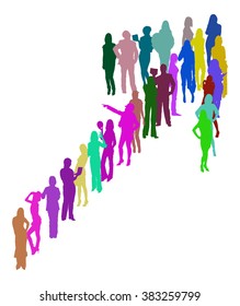 Isolated Many People 