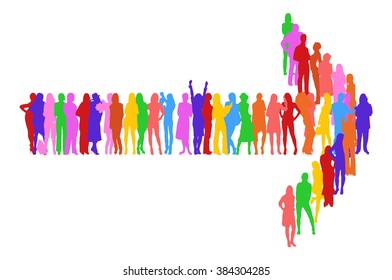 Isolated Many People 