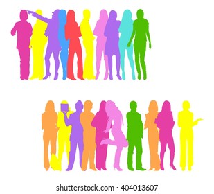 Isolated Many Vector Silhouettes 