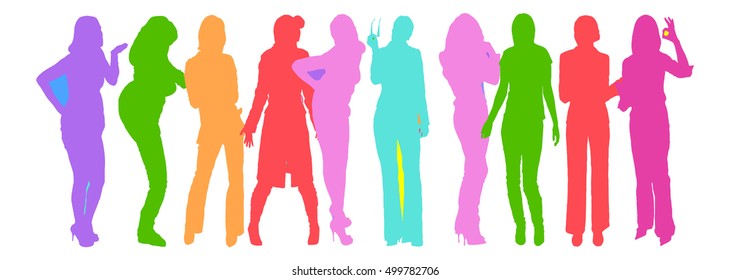 Isolated Many Vector Silhouettes 