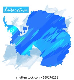 Isolated map of Antartica on a white background, Vector illustration