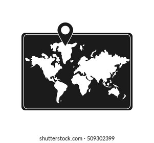 Isolated map and cartography design