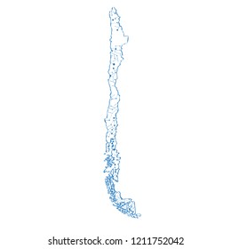 Isolated map of Chile. Vector illustration design
