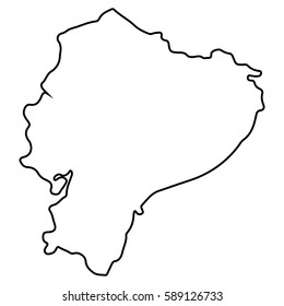 Isolated map of Ecuador on a white background, Vector illustration