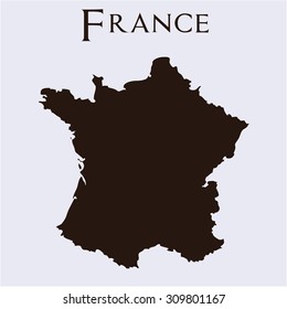 Isolated map of france on a white background. Vector illustration