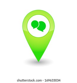 Isolated map mark with an icon