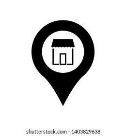 Isolated map marker with a house icon