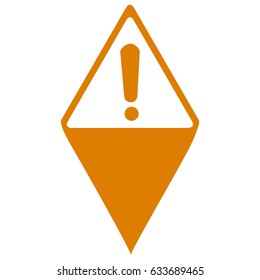 Isolated map pin with an admiration symbol, Vector illustration