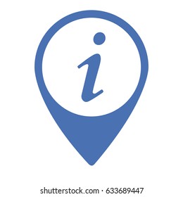 Isolated map pin with an information symbol, Vector illustration